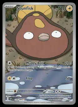Pokemon Cards Stunfisk 118/086 White Flare Holo Illustration Rare NM - Image 1