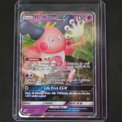 Pokemon Card - Sm-Celestial Storm 56/168 Mr. Mime GX Ultra Rare Holo HP 150 - Image 1