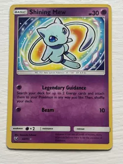 Pokemon TCG Shining Mew Holo Rare Card 40/73 Shining Legends - Image 1