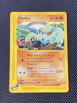 Pokemon Aquapolis Common Mankey Card 92/147 LP/NM - Image 1