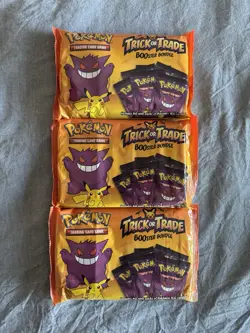 3 Pokemon Trick or Trade Booster Bundle 40 Packs English Trading Card Game - Image 1
