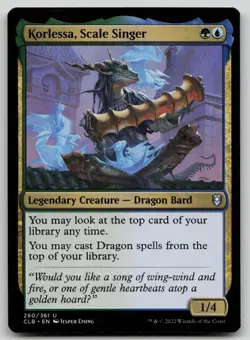 Korlessa, Scale Singer #280 (LP) Baldur's Gate CLB Magic MTG - Image 1