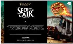 MTG Secret Lair PlayStation Twisted Metal Sol Ring Rainbow Foil Edition IN HAND - Image 1