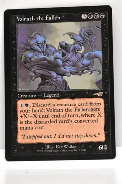 MTG, VOLRATH THE FALLEN, NEMESIS, NM, NEVER BEEN PLAYED - Image 1