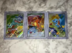 Pokemon TCG Mega Evolution Promo 037 038 039 Bulbasaur Charmander Squirtle NM - Image 1