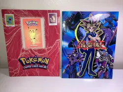 Lot of 2 Portfolio Binder Vintage Pre-owned Folder Yu-gi-oh Nintendo Pokemon - Image 1