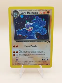 Dark Machamp Holo Rare Team Rocket 10/82 Pokemon Card - WOTC 1999 - Image 1