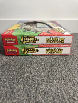 2× Pokemon TCG Ascended Heroes First Partner Deluxe Pin Collection Sealed - Image 3