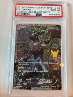 2021 POKEMON CELEBRATIONS CLASSIC COLLECTION #114 FULL ART/ZEKROM PSA 10 - Image 2
