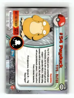 1999 Pokemon TV Animation Series 1 -Psyduck #54- Blue Logo - Non-holo -VLP - Image 2