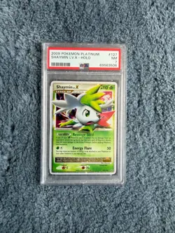 2009 POKEMON PLATINUM BASE SHAYMIN LV X #127 ULTRA RARE PSA 7 - Image 1