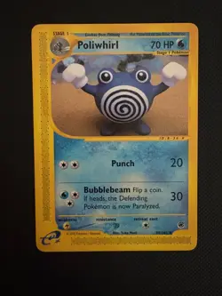 Pokemon Expedition Poliwhirl 89/165 LP Yuka Morii - Image 1