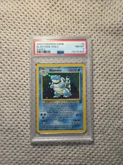Pokemon Blastoise 002/130 Base Set 2 Holo PSA 8 - Image 1