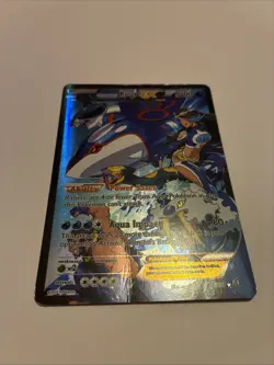 Team Aqua's Kyogre EX 6/34 Double Crisis Full Art Holo Rare Pokemon TCG - Image 2