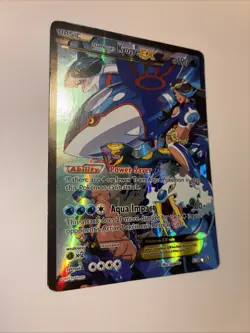 Team Aqua's Kyogre EX 6/34 Double Crisis Full Art Holo Rare Pokemon TCG - Image 3