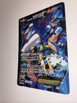 Team Aqua's Kyogre EX 6/34 Double Crisis Full Art Holo Rare Pokemon TCG - Image 4
