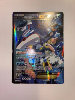 Team Aqua's Kyogre EX 6/34 Double Crisis Full Art Holo Rare Pokemon TCG - Image 5