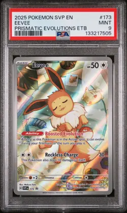 Eevee 173/131 Prismatic Evolutions Elite Trainer Box | PSA 9 - Image 1