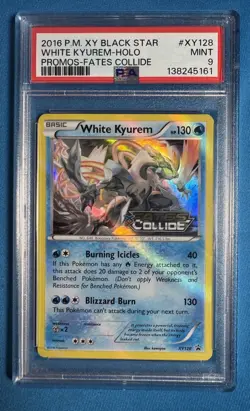 ❄ WHITE KYUREM PSA 9 ❄ 2016 Pokemon XY Fates Collide Promo Stamped XY128 📈 - Image 1