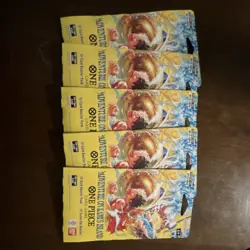 Bandai One Piece Card Game Adventure on Kami's Island Booster 5 Pack Lot English - Image 1