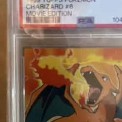1999 TOPPS Pokemon Charizard #6 Movie Edition Graded Ex-Mt PSA 6 Very Rare - Image 2