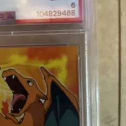 1999 TOPPS Pokemon Charizard #6 Movie Edition Graded Ex-Mt PSA 6 Very Rare - Image 3