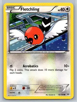 Fletchling #82/108 XY - Roaring Skies Common - Pokemon Cards E15 - Image 1