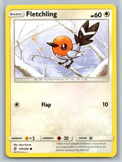 Fletchling #179/236 SM - Unified Minds Common - Pokemon Cards E15 - Image 1