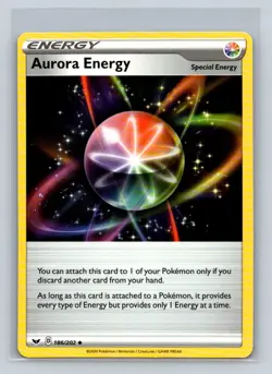 Aurora Energy #186/202 SWSH01 Sword & Shield Base Set Uncommon Pokemon Cards D35 - Image 1