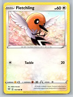 Fletchling #151/189 SWSH03: Darkness Ablaze Common - Pokemon Cards E15 - Image 1
