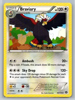 Braviary #93/114 XY - Steam Siege Uncommon - Pokemon Cards E15 - Image 1