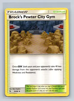 Brock's Pewter City Gym #54/68 Hidden Fates Uncommon - Pokemon Cards D35 - Image 1