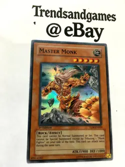 YUGIOH - MASTER MONK - TLM-EN020 - 1ST ED - SUPER RARE - EXC- THE LOST MILLENIUM - Image 2