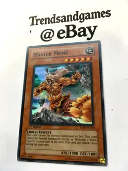 YUGIOH - MASTER MONK - TLM-EN020 - 1ST ED - SUPER RARE - EXC- THE LOST MILLENIUM - Image 3
