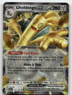 GHOLDENGO EX 139/182 DOUBLE RARE PARADOX RIFT POKEMON NEAR MINT - Image 2