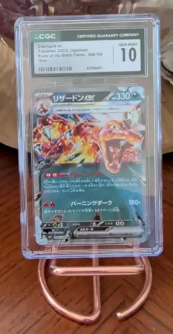 Pokemon Charizard ex 066/108 Sv3 Ruler of the Black Flame Holo (Japanese) CGC 10 - Image 1