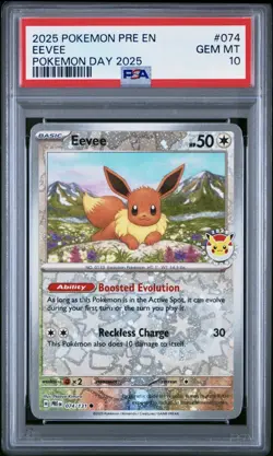 Eevee Pokemon Day 2025 Edition PSA 10 Promo - Image 1