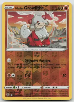 Hisuian Growlithe 070/189 Common Astral Radiance Pokemon Reverse Holo NM - Image 1