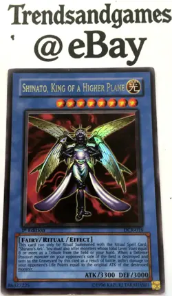 YUGIOH - SHIINATO, KING OF A HIGHER PLANE - DCR-016 - 1ST ED - ULTRA RARE - EXC. - Image 1