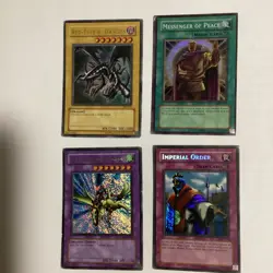 Yu GI Oh - 1996 Konami - SDJ-001, MRL-102, LOB-125, PSV-104 - 4 Holo Rare Cards - Image 2