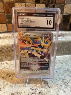 Pokemon Zacian VSTAR Crown Zenith 096/159 VSTAR CGC 10 Holo Card - Image 1
