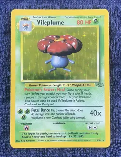 1999 Pokemon Jungle Vileplume 15/64 Holo Card - Image 1