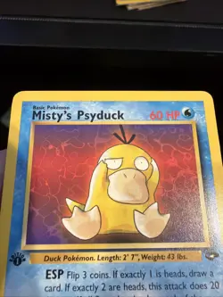 Pokemon Misty's Psyduck Card 90/132 Gym Challenge 1st Edition MP - Image 3