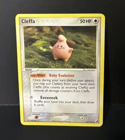 Cleffa 21/115 EX Unseen Forces Yuka Morii Rare Clay Art 2005 Pokemon TCG Card - Image 1