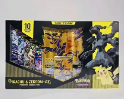 Pikachu & Zekrom-GX Premium Collection Tag Team Pokemon TCG Card Factory Sealed - Image 1