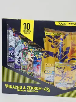 Pikachu & Zekrom-GX Premium Collection Tag Team Pokemon TCG Card Factory Sealed - Image 2