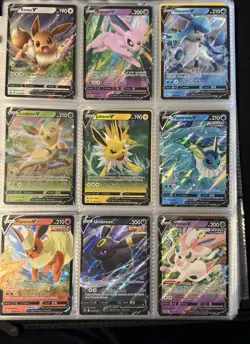 Eevee Evolutions V Promo Complete SWSH 9 Card Set Eeveelutions Pokemon TCG NM - Image 1