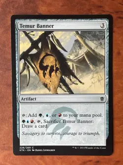 Temur Banner MTG Magic the Gathering Card NM Near Mint KTK - Image 1