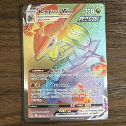 Pokemon Rayquaza VMAX Rapid Strike Trading Card - Image 1