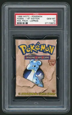 1999 Pokemon Fossil Booster Pack 1st Edition PSA 10 TCG Game Cards - Image 1